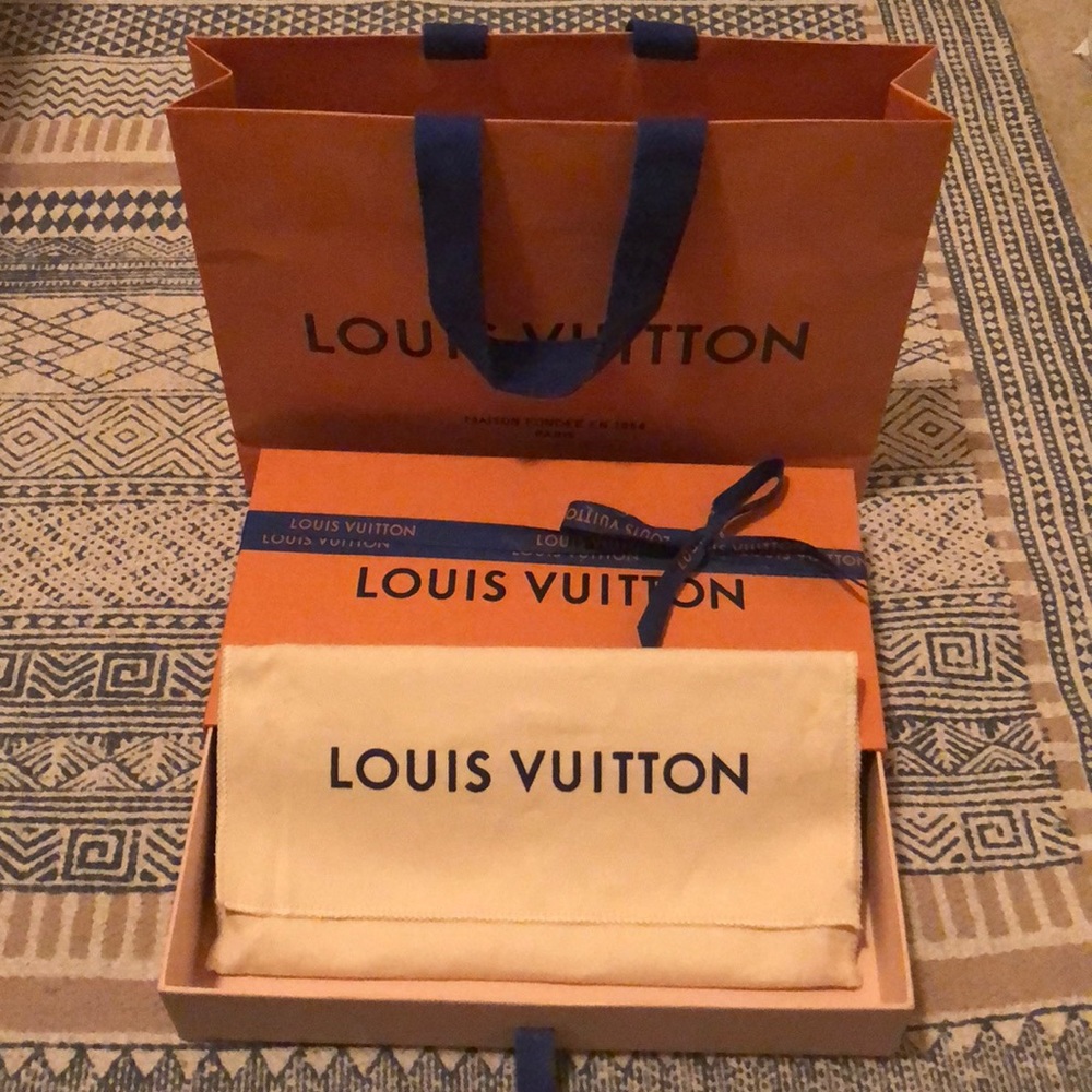 Louis Vuitton Wallet Dust bag, Box, and Bag